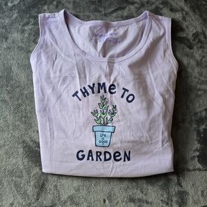 Life Is Good Crusher "Thyme To Garden" Tank Size XXXL